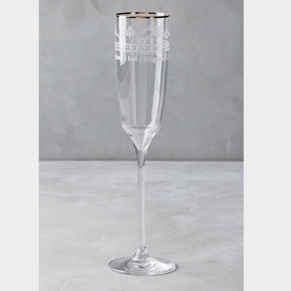 New Anthropologie Clareta flutes - heart, set of 2